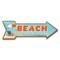 Signmission Beach Arrow Decal Funny Home Decor 18in Wide D-A-999948 - alternate 1